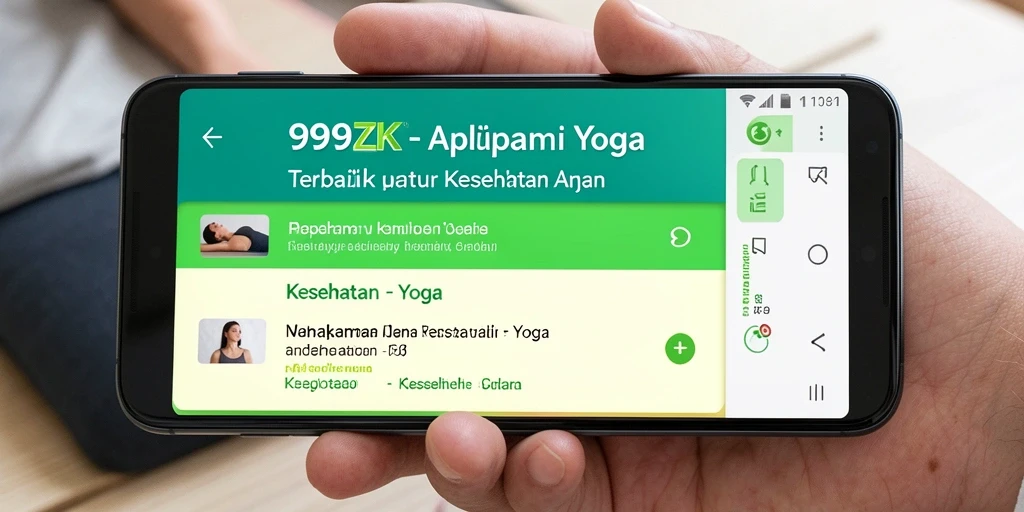 Antarmuka 999ZK yang sederhana dan fungsional untuk latihan yoga.