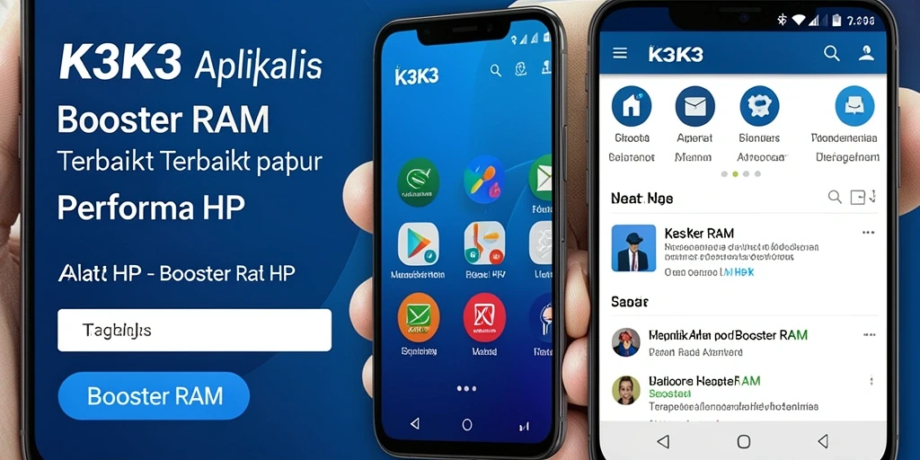 Antarmuka pengguna K3K3 yang sederhana dan efektif untuk optimisasi RAM.