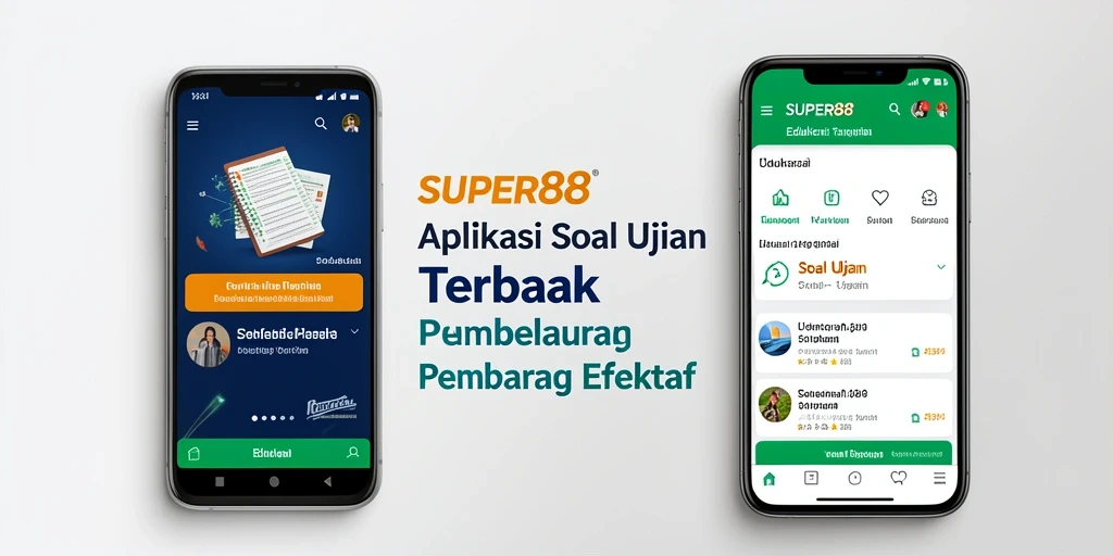 Tampilan antarmuka SUPER88 yang menarik dan fungsional untuk soal ujian.