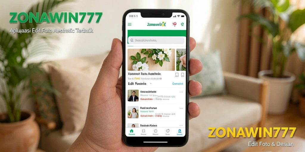 Antarmuka ZONAWIN777 menampilkan alat edit foto aesthetic yang intuitif.